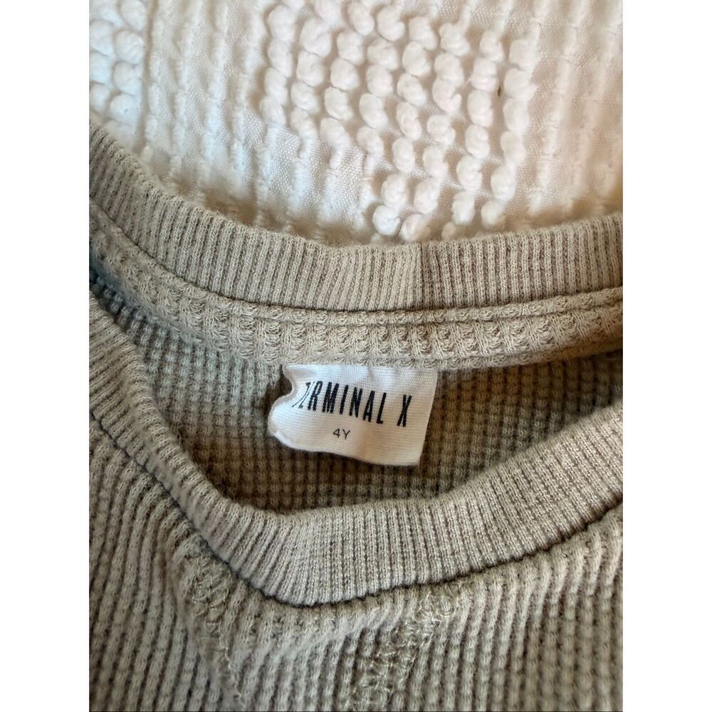 3pc Boys Size 4 Long Sleeve Bundle Zara Waffle - Picture 6 of 10